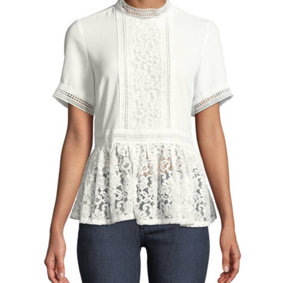 White Lace Top by Catherine Malandrino - Picture 1 of 3